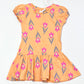 Orange jersey dress brand new - Size 2