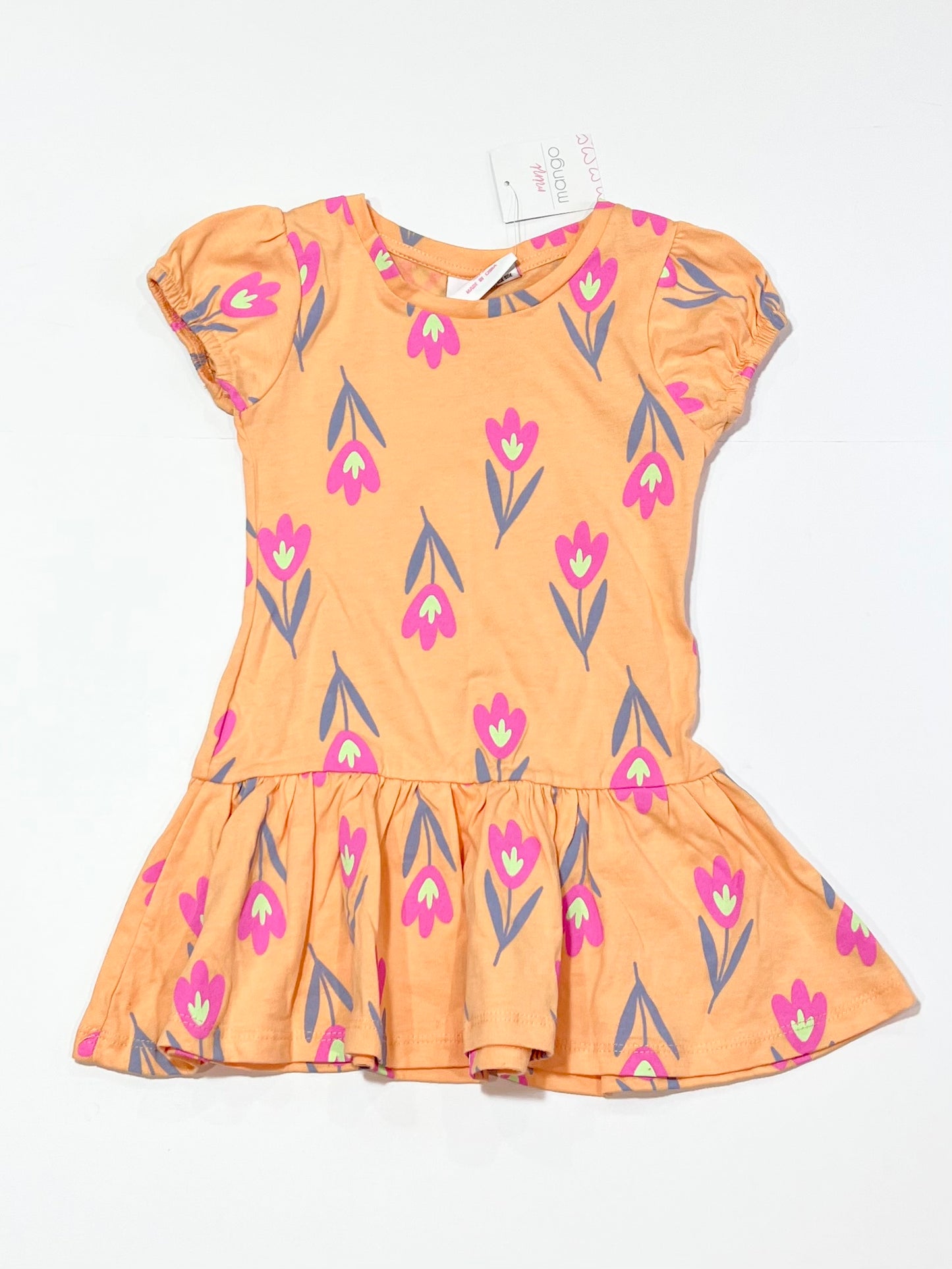 Orange jersey dress brand new - Size 2
