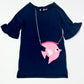Navy fish dress - Size 2