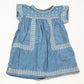 Chambray embroidered dress - Size 2