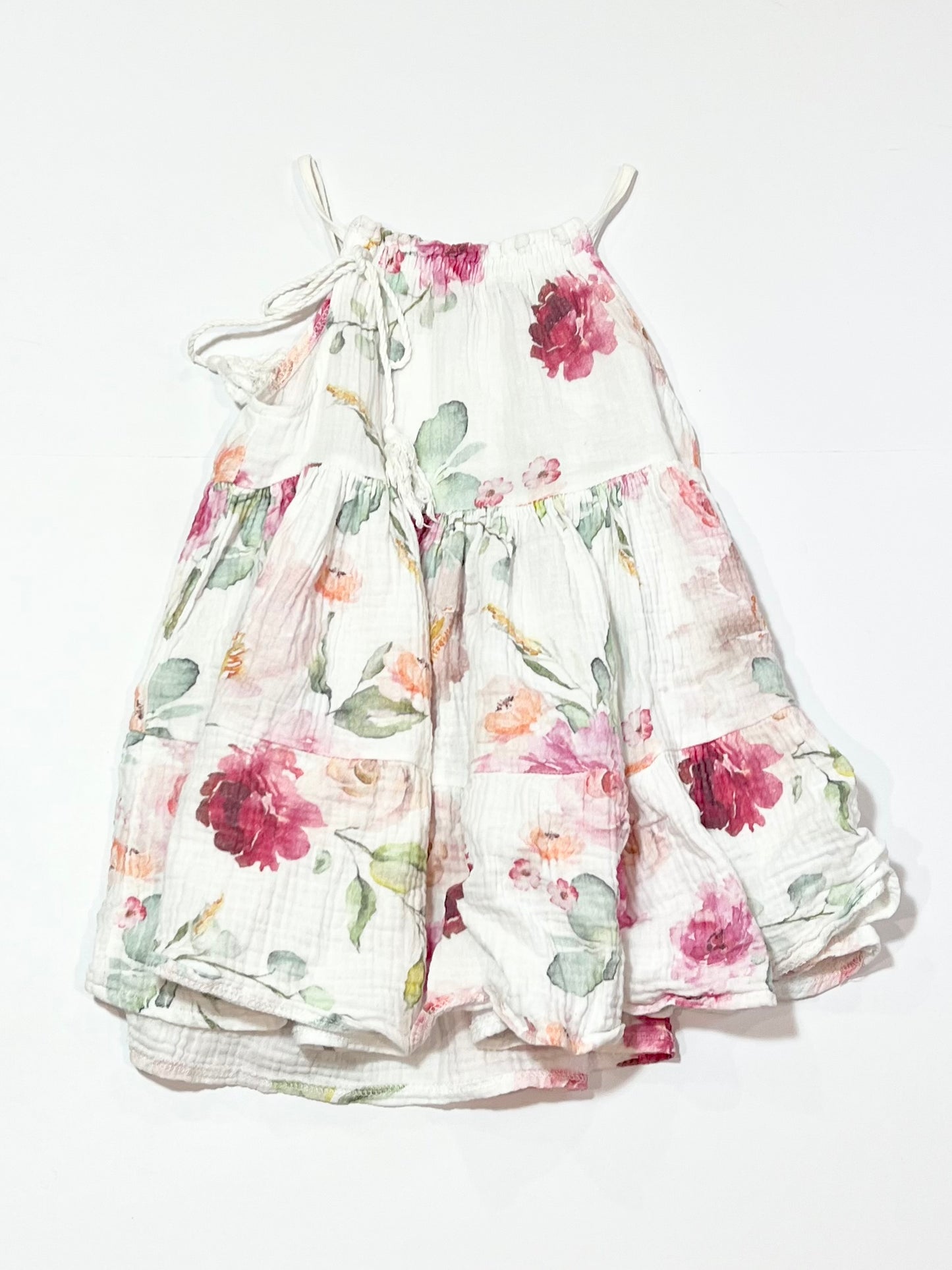 Floral muslin dress - Size 2