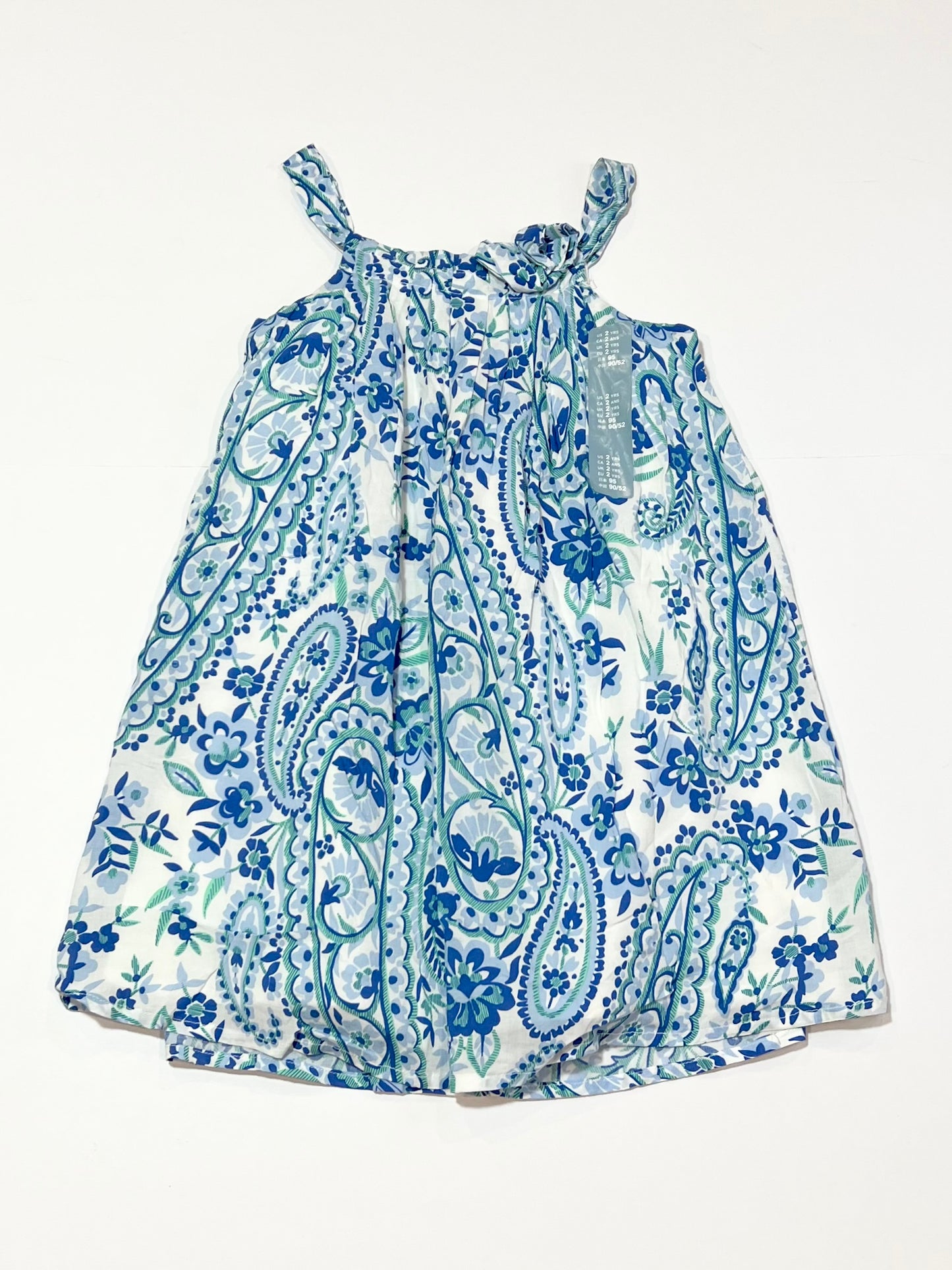 Blue floral dress brand new - Size 2