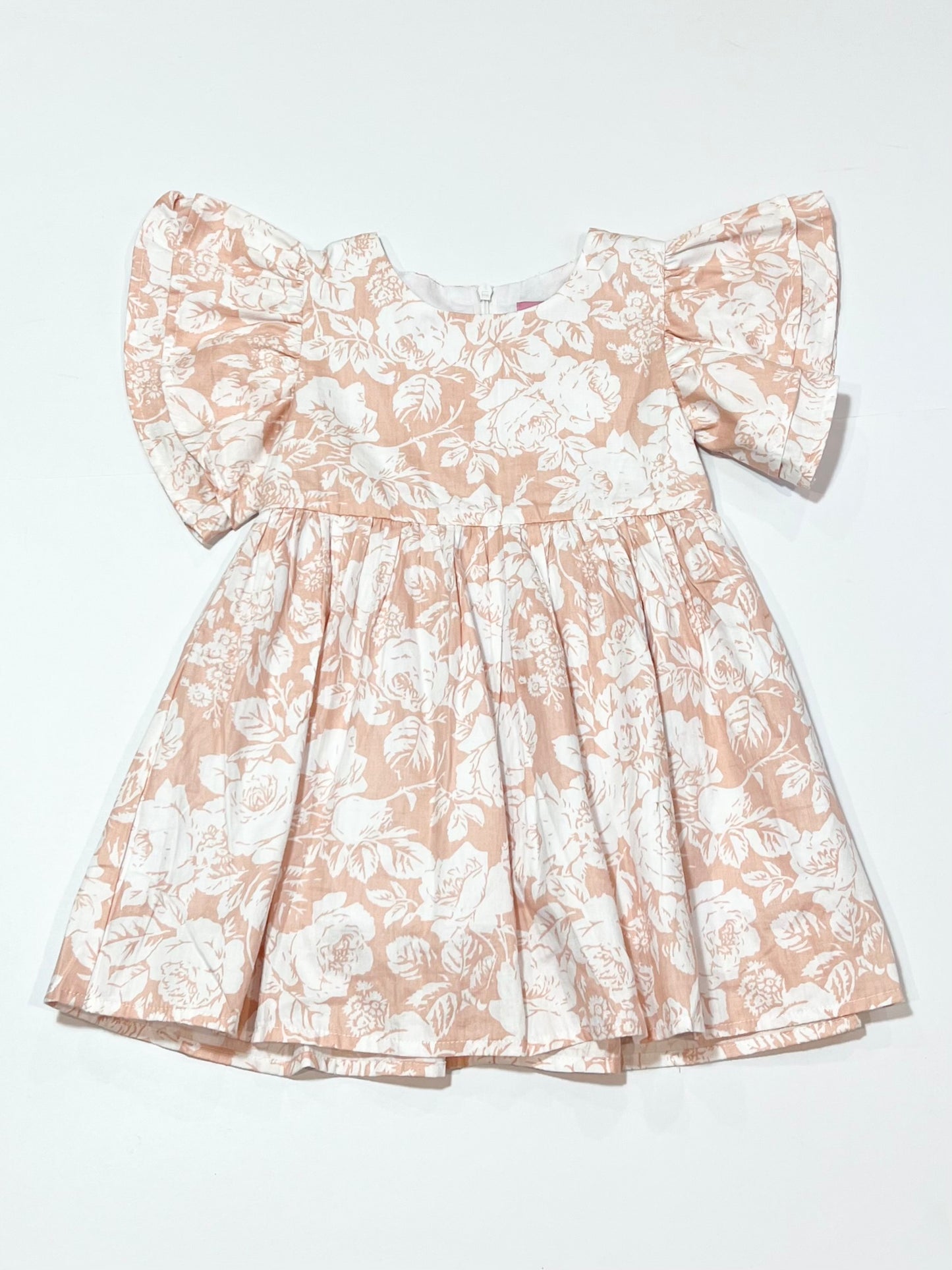 Floral flutter sleeve dress - Size 2