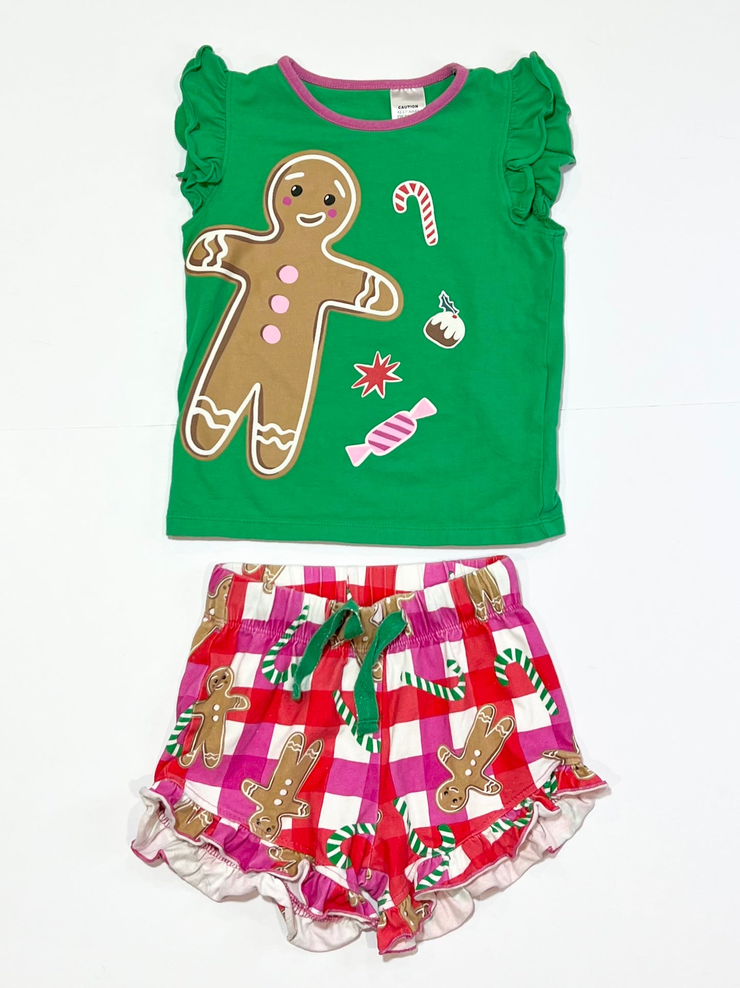 Christmas gingerbread pyjamas - Size 2