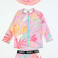Pink leafy swim set - Size 1