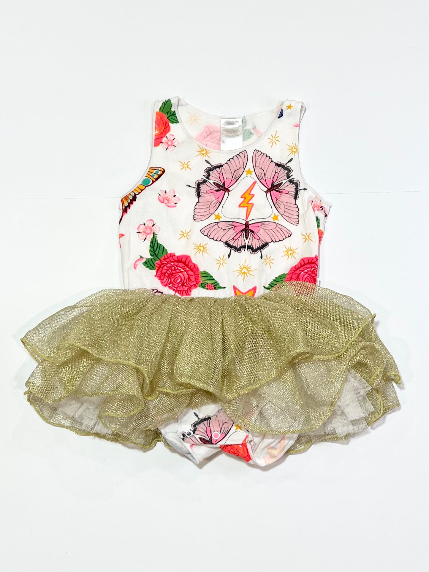 Floral tutu bodysuit - Size 1