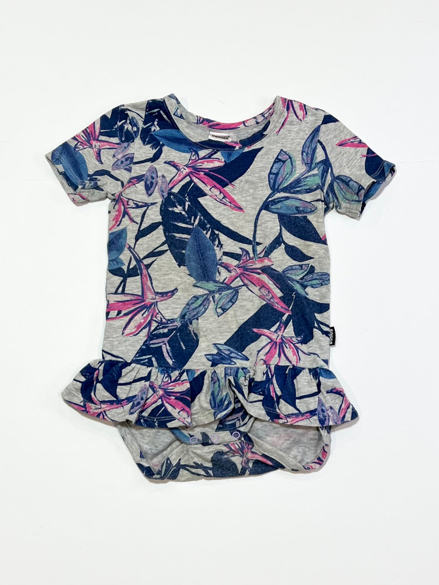 Grey leafy bodysuit - Size 1