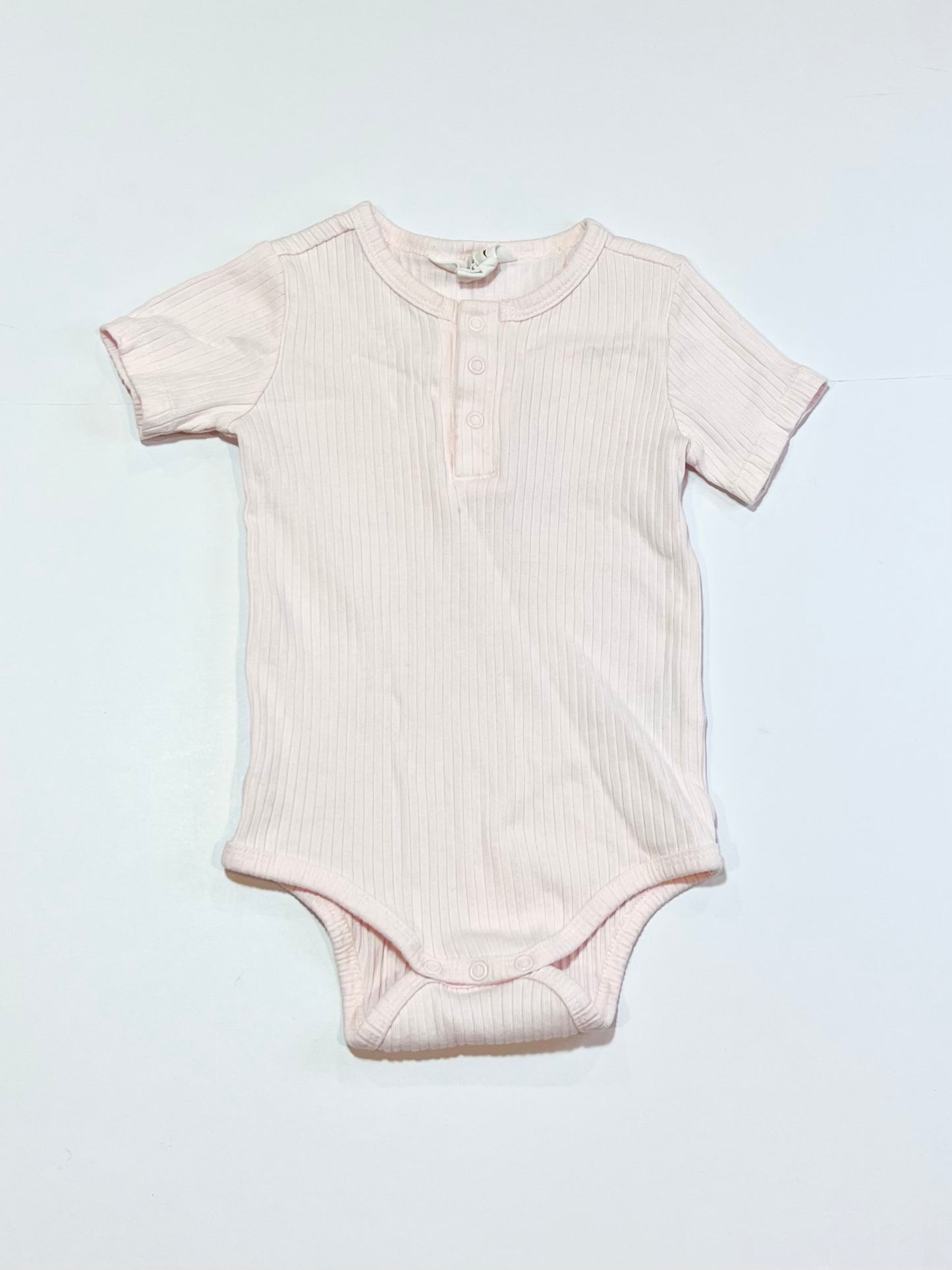 Pink ribbed bodysuit - Size 1
