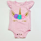 Pink unicorn bodysuit - Size 1