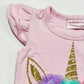 Pink unicorn bodysuit - Size 1