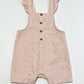 Pink striped ruffle romper - Size 1