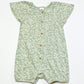 Green daisies romper - Size 1