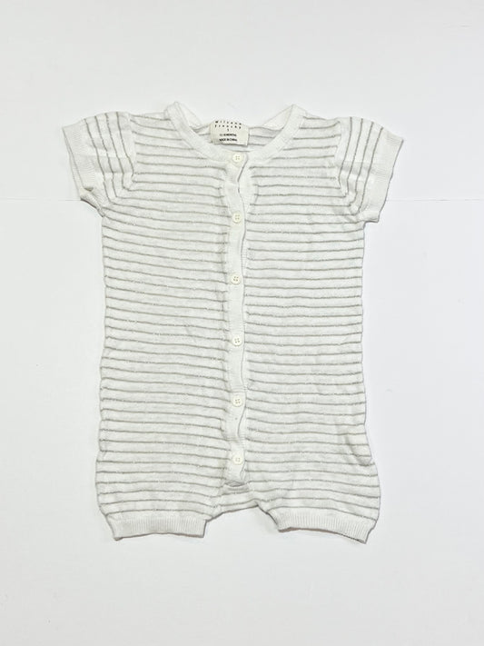 Striped metallic knit romper - Size 1