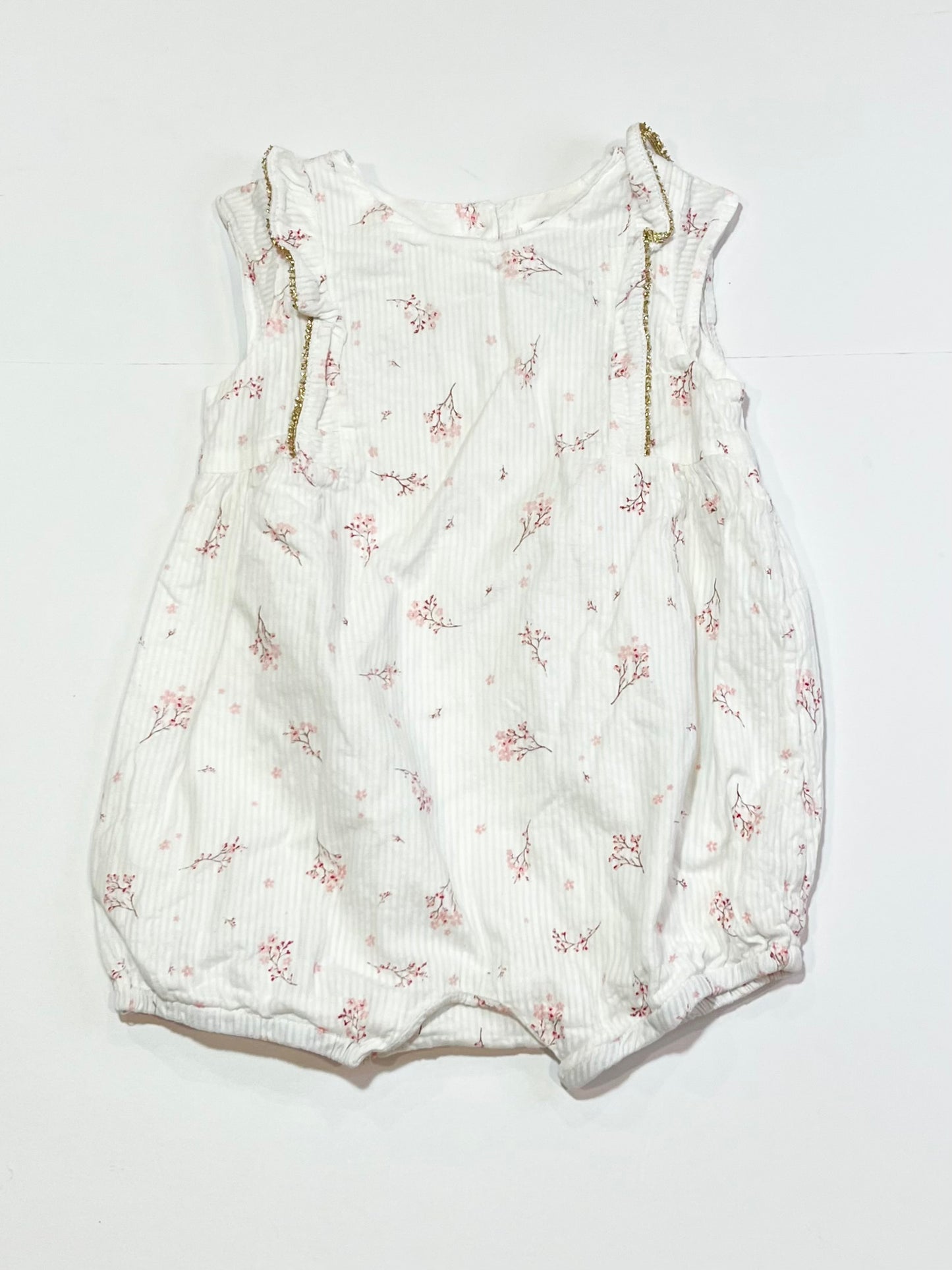 White floral romper - Size 1