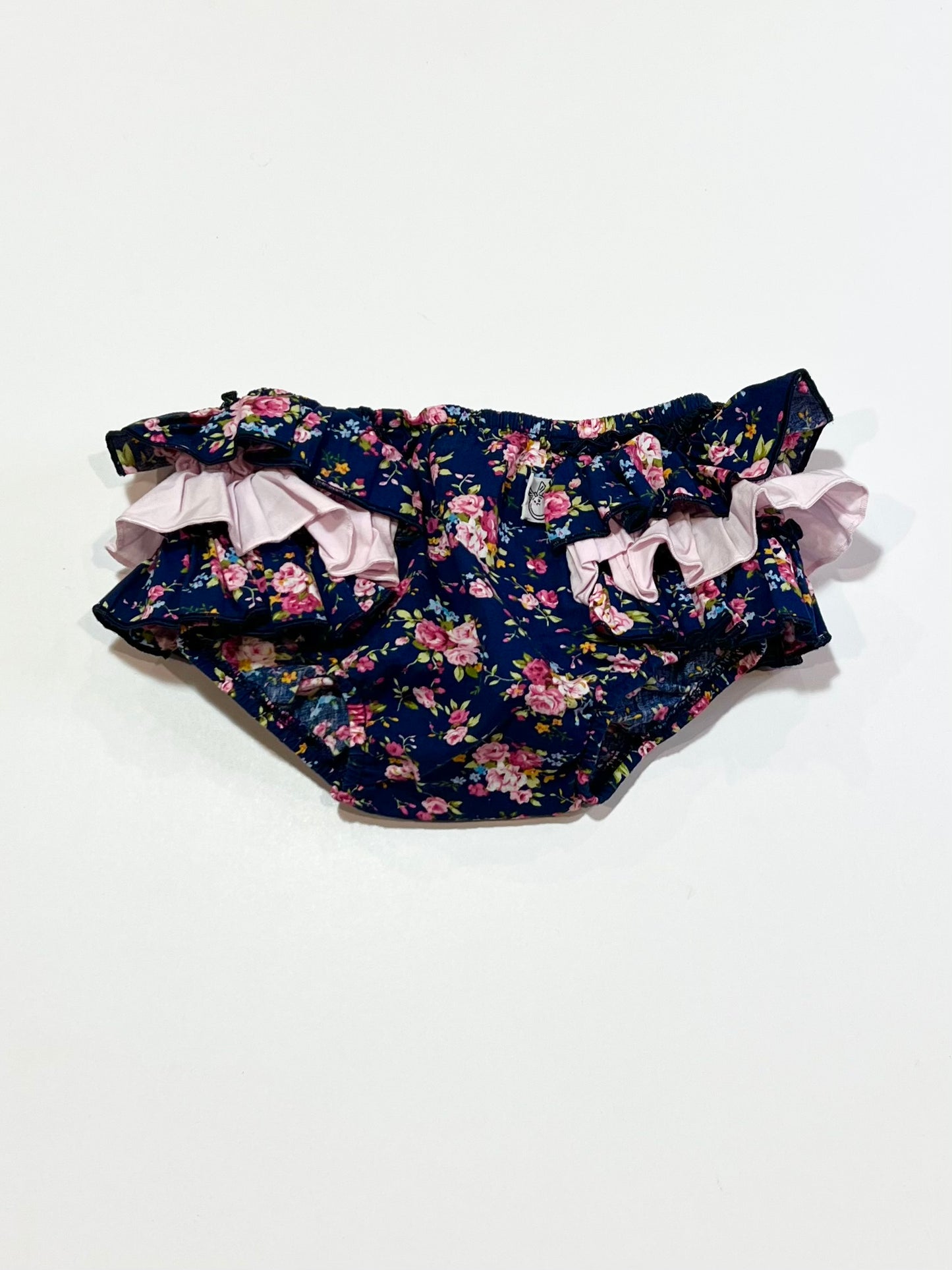 Floral ruffled nappy cover - Size 1