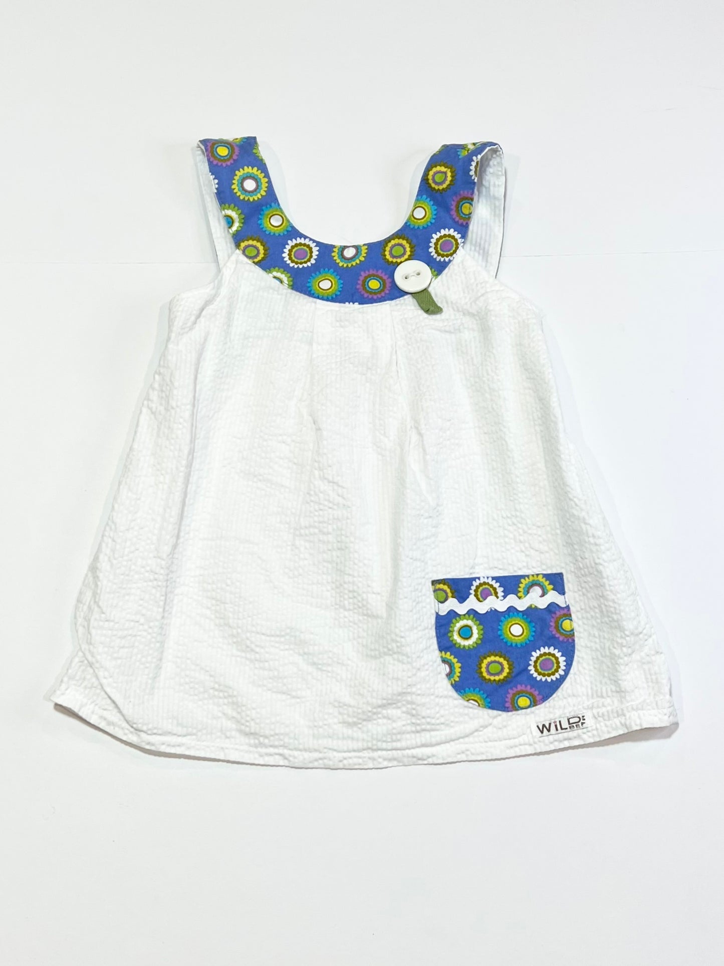 White seersucker top - Size 1