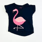 Navy flamingo tee - Size 1