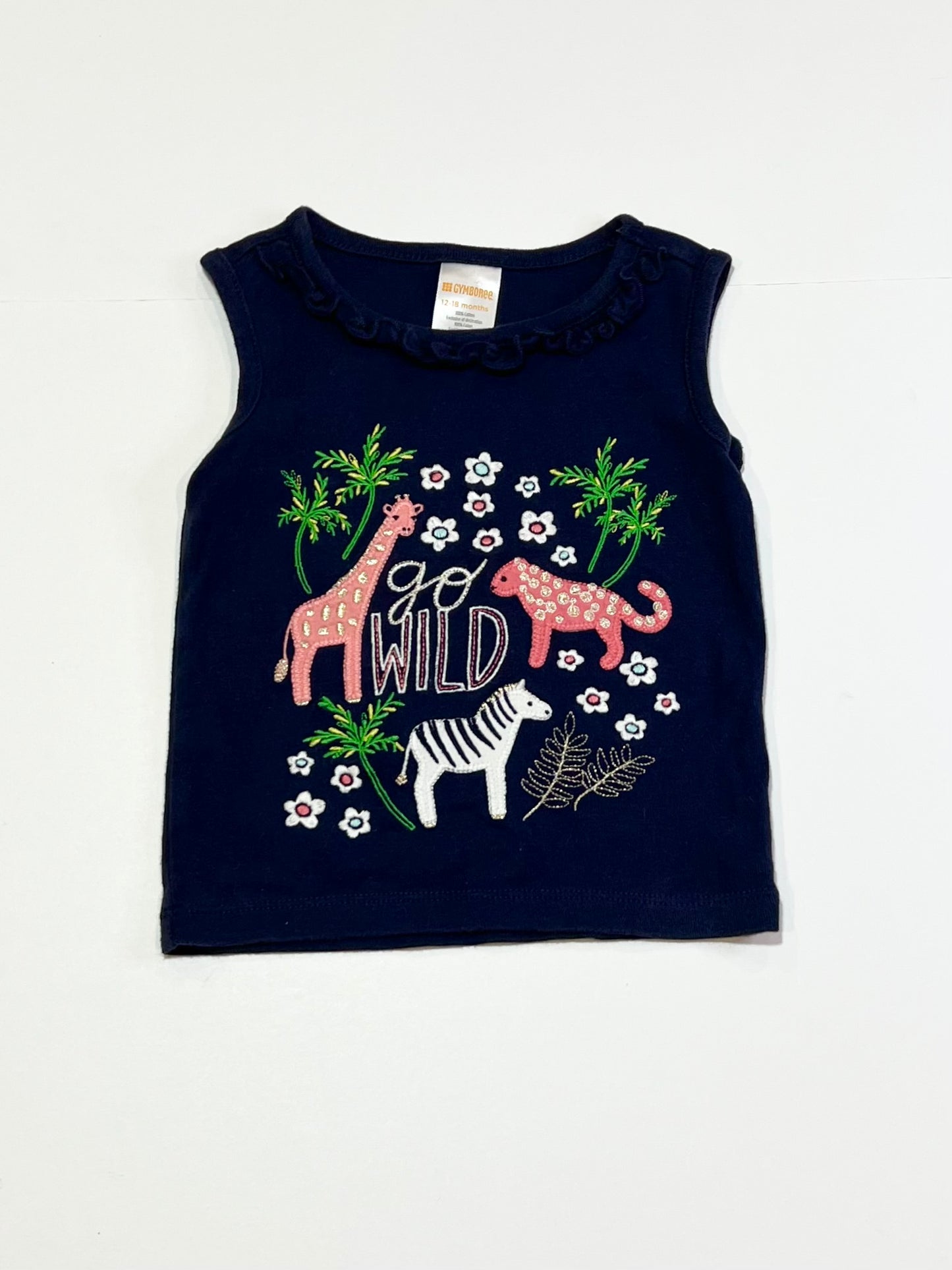 Navy applique tank - Size 1