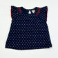 Navy embroidered top - Size 1