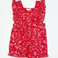 Red floral playsuit - Size 1
