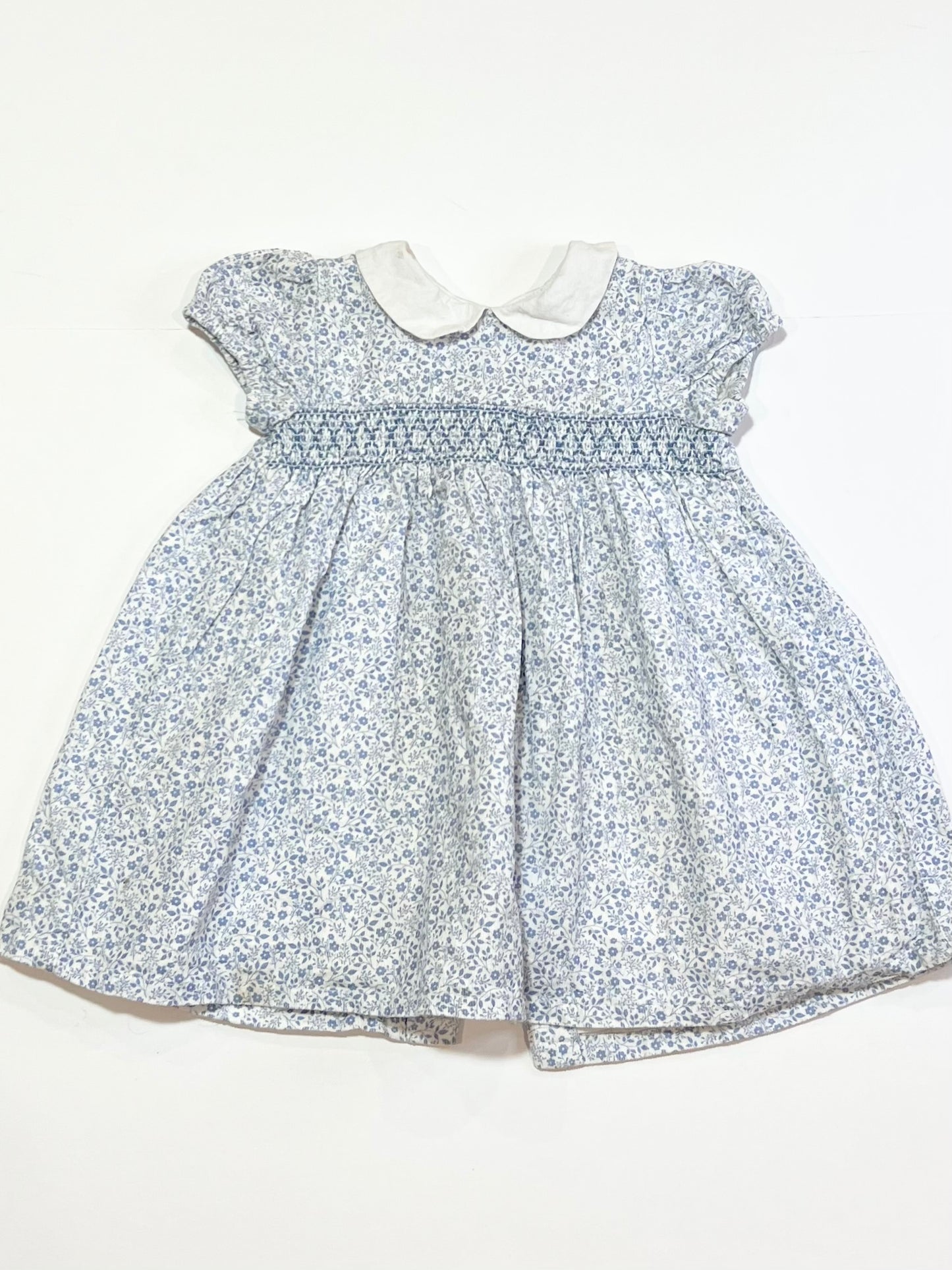 Floral smocked corduroy dress - Size 1