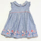 Blue embroidered dress - Size 1
