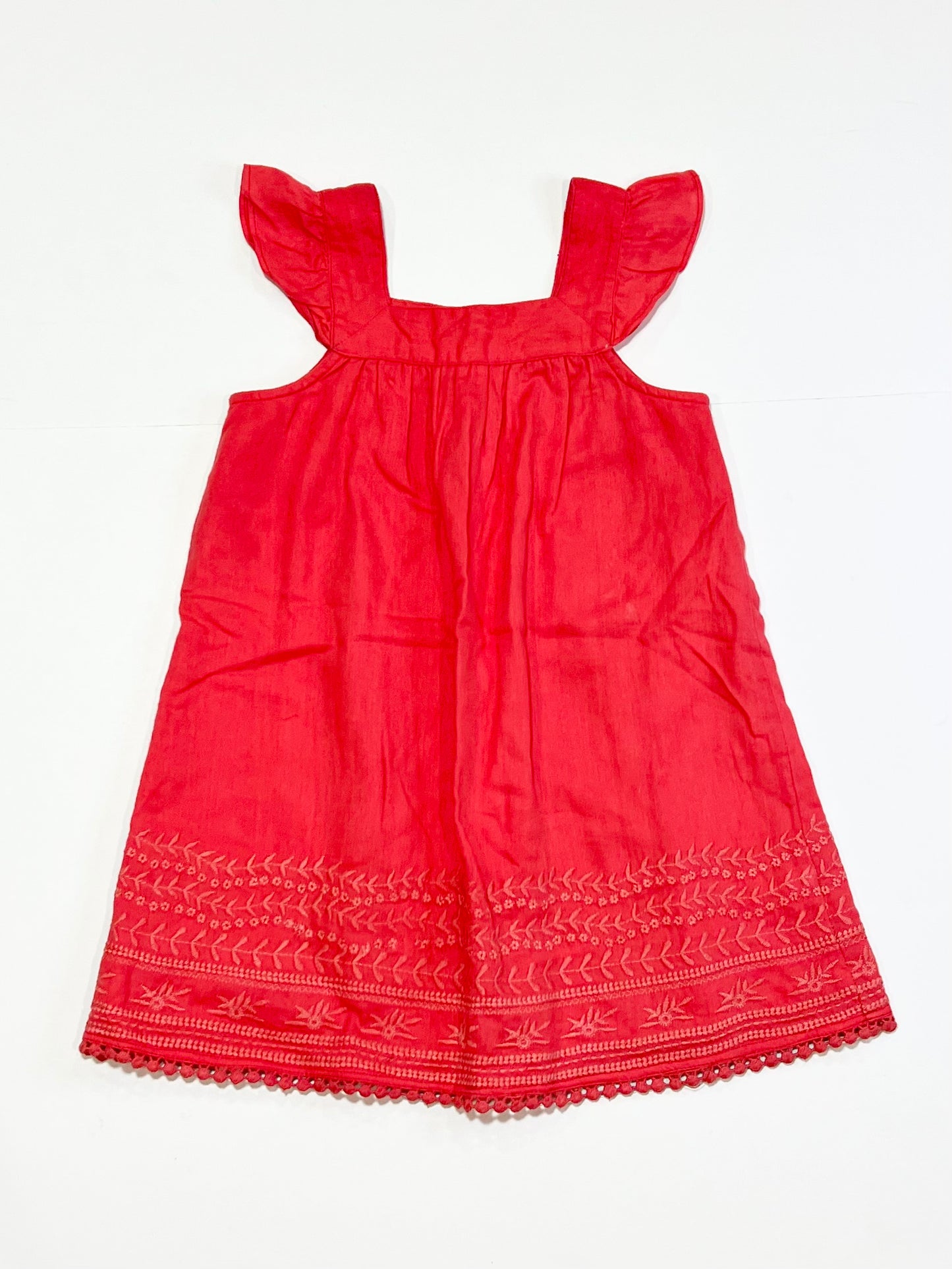 Red embroidered dress - Size 1