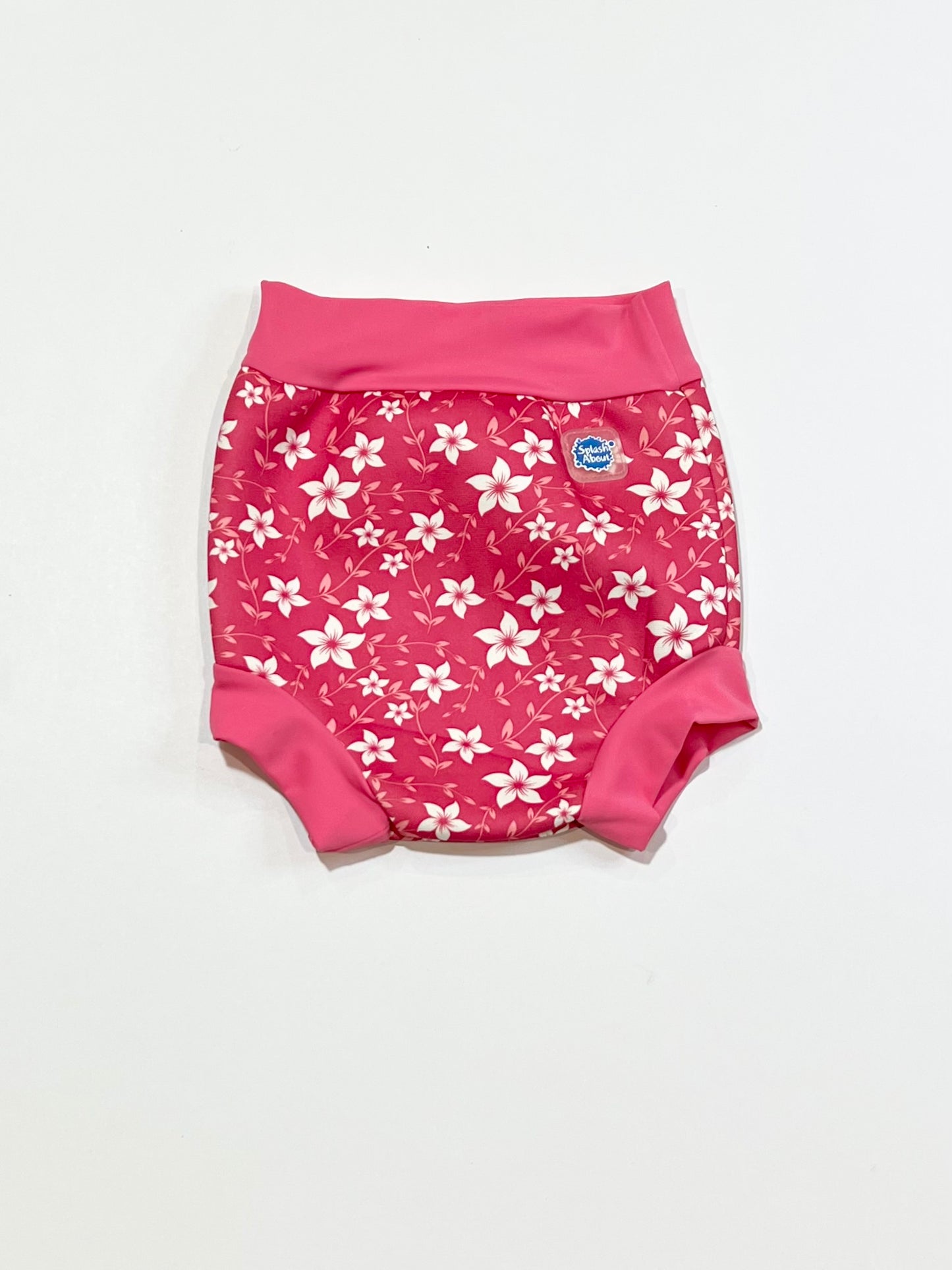 Pink floral resuable swim nappy - Size 6-12 months