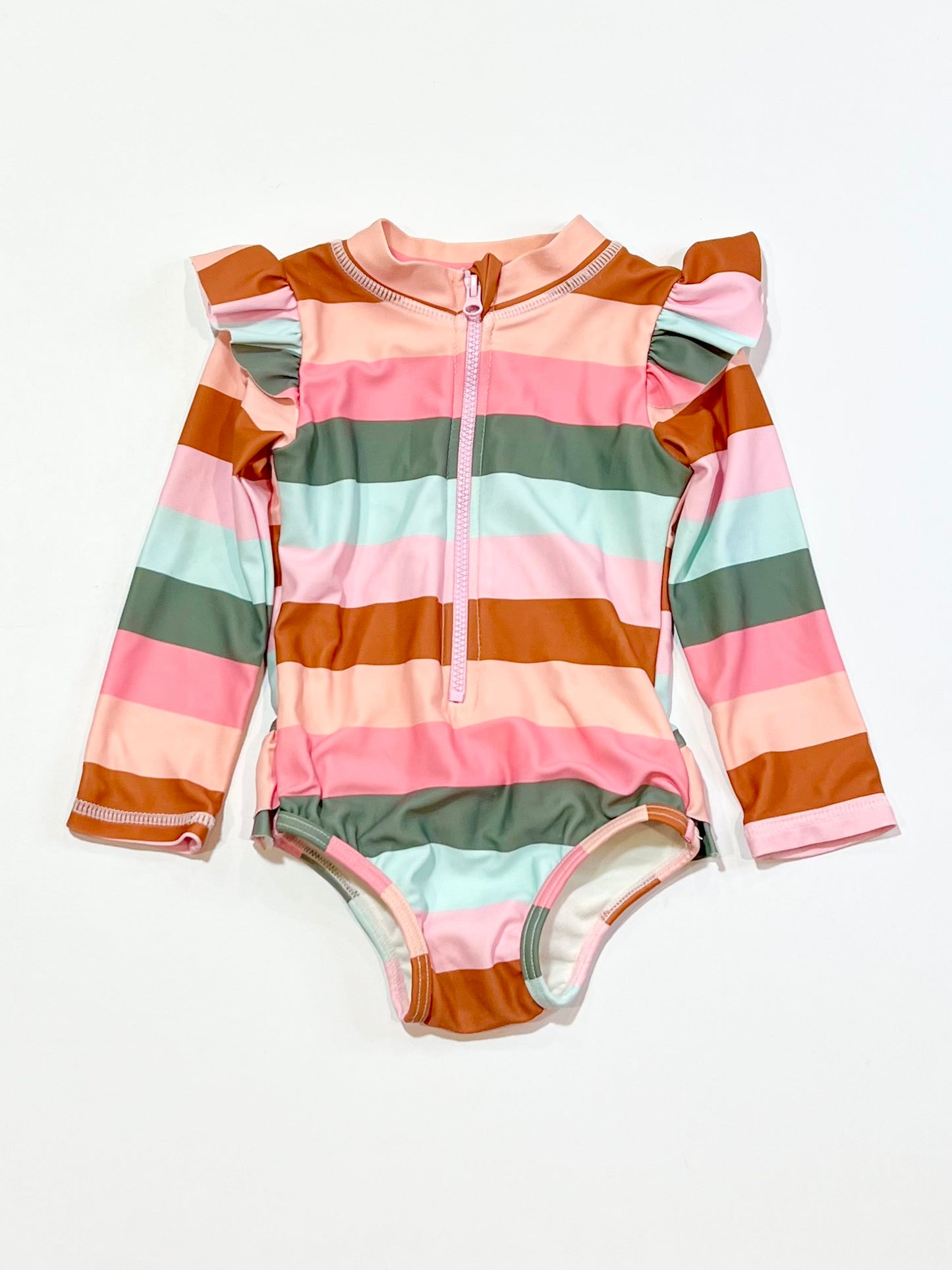Striped one-piece swimsuit - Size 0