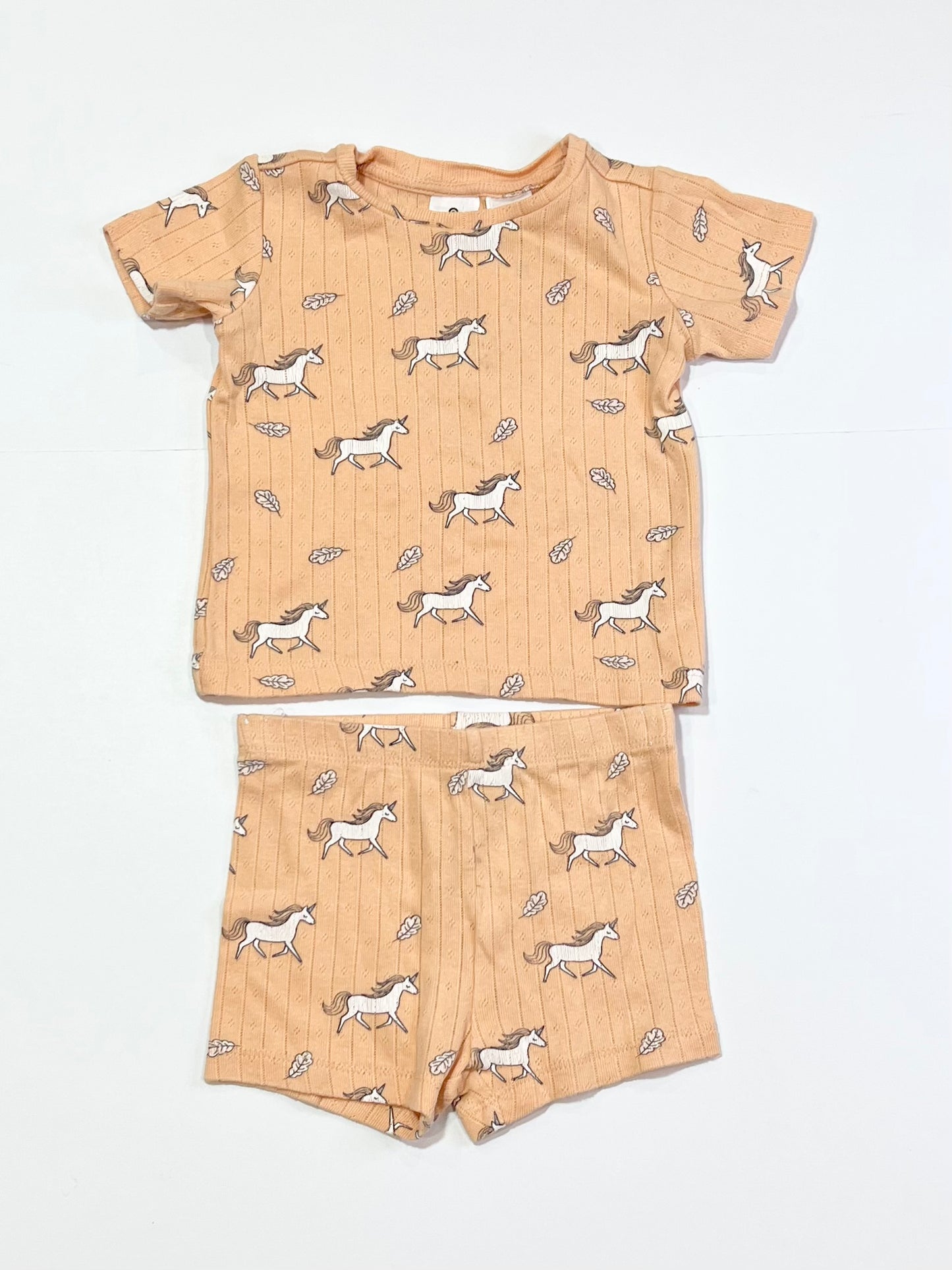 Orange unicorn pyjamas - Size 0