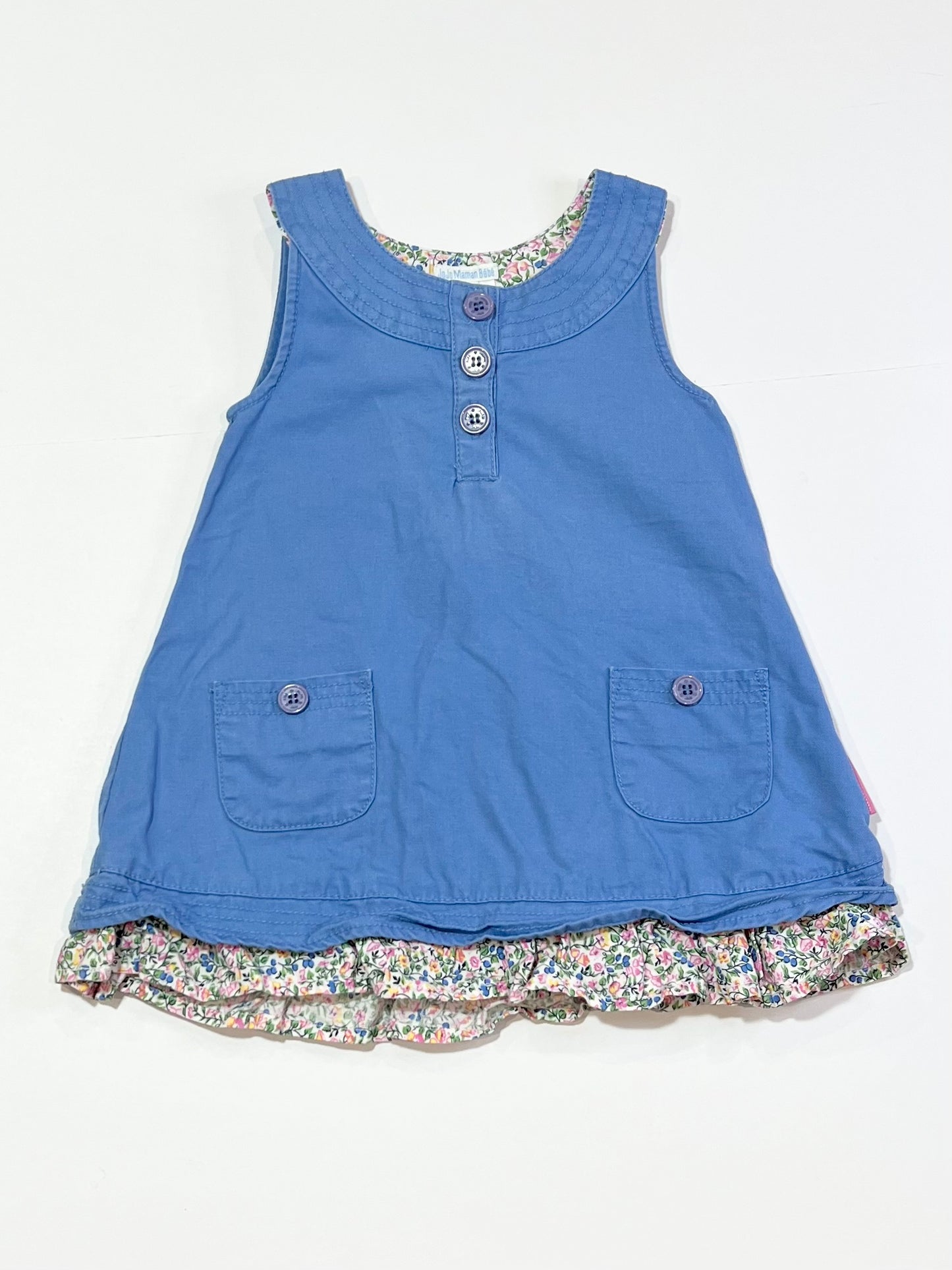 Blue floral dress - Size 0
