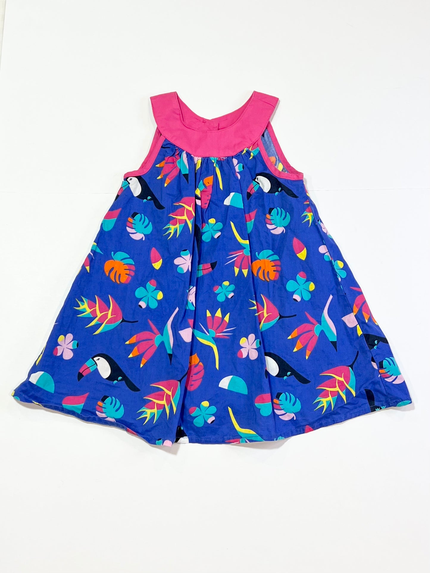 Blue toucans dress - Size 0