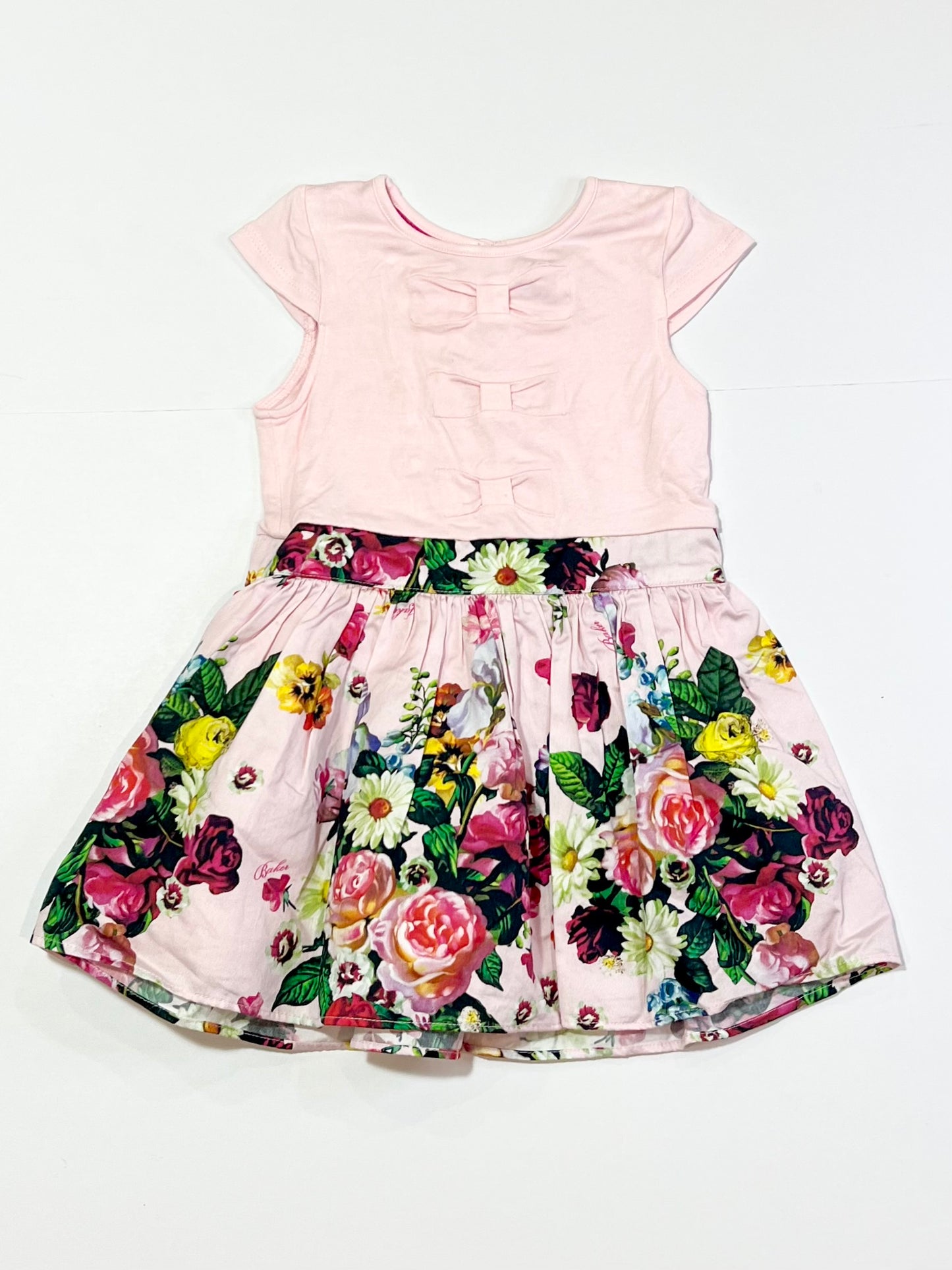 Pink floral dress - Size 0