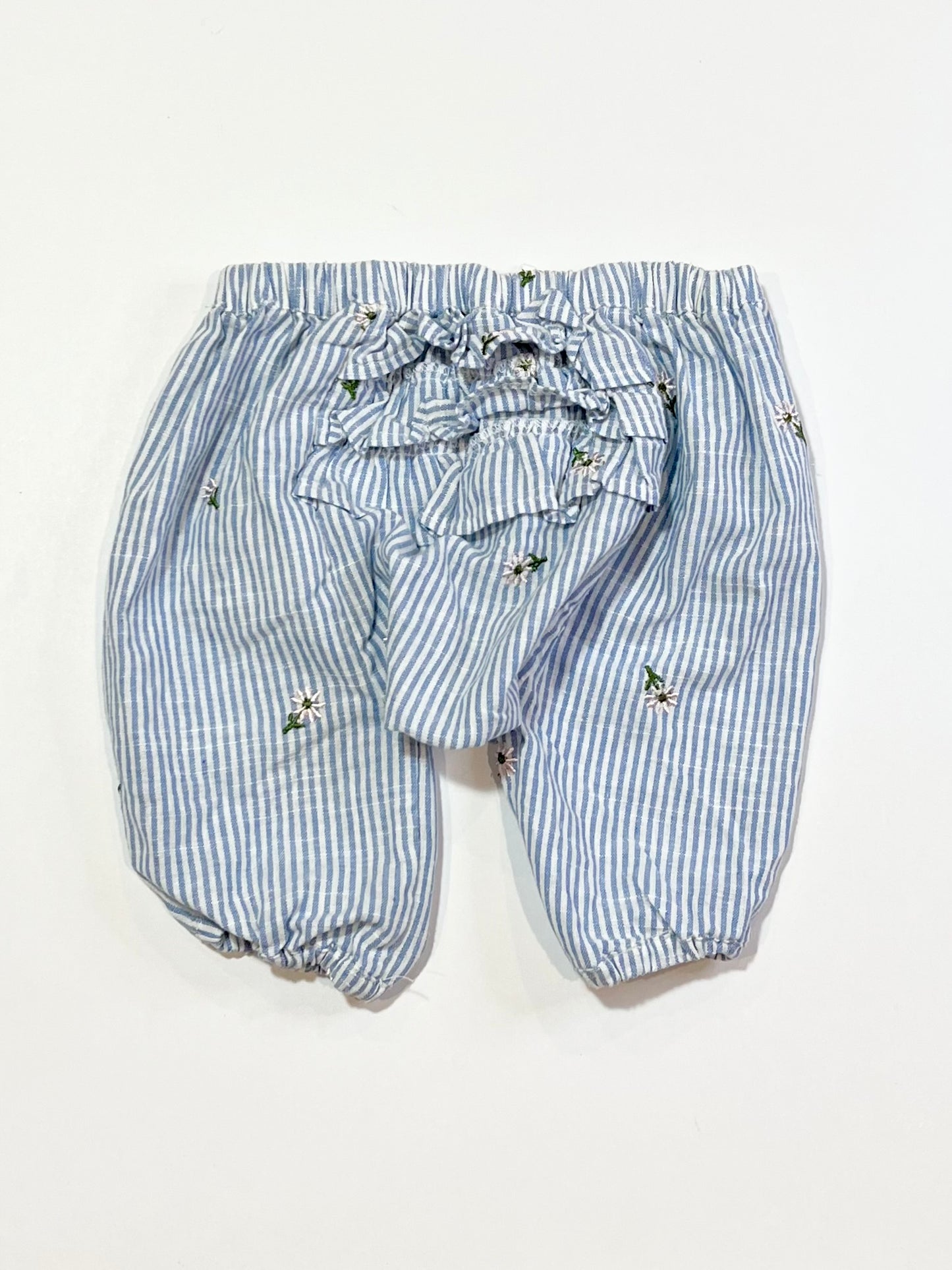 Blue striped cropped pants - Size 9-12 months