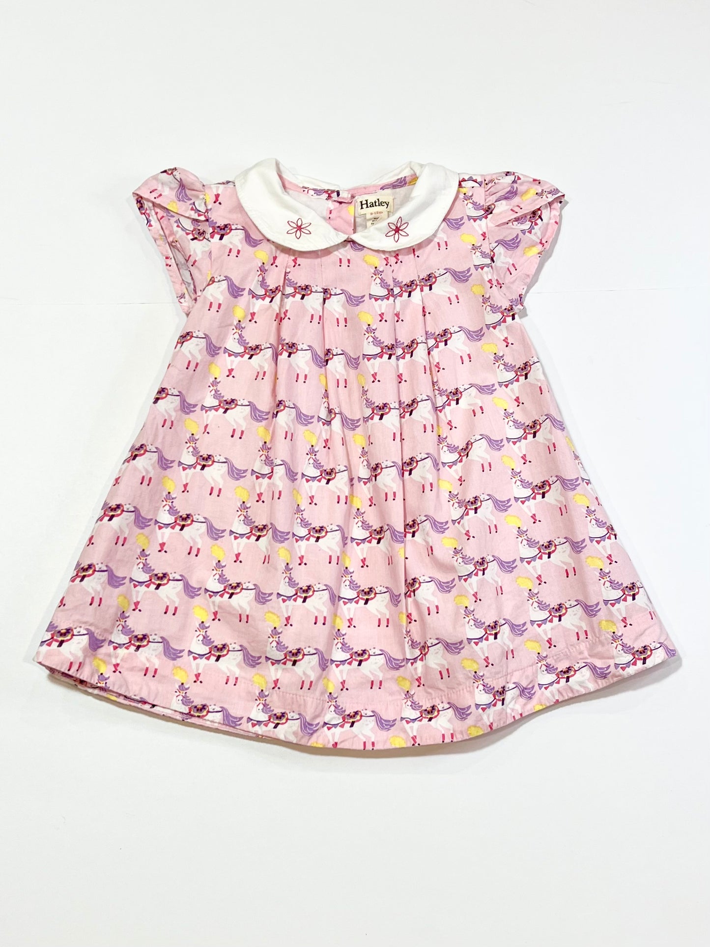 Pink horses dress - Size 9-12 months