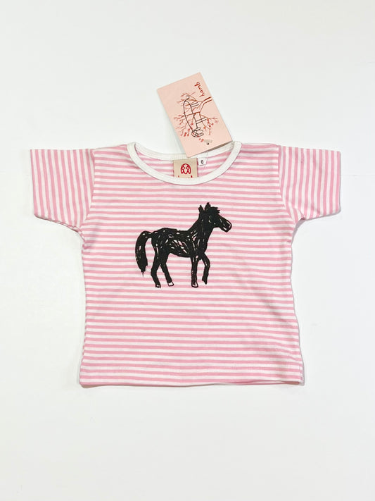 Pink horse tee brand new - Size 0