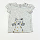 Grey cheetah tee - Size 0