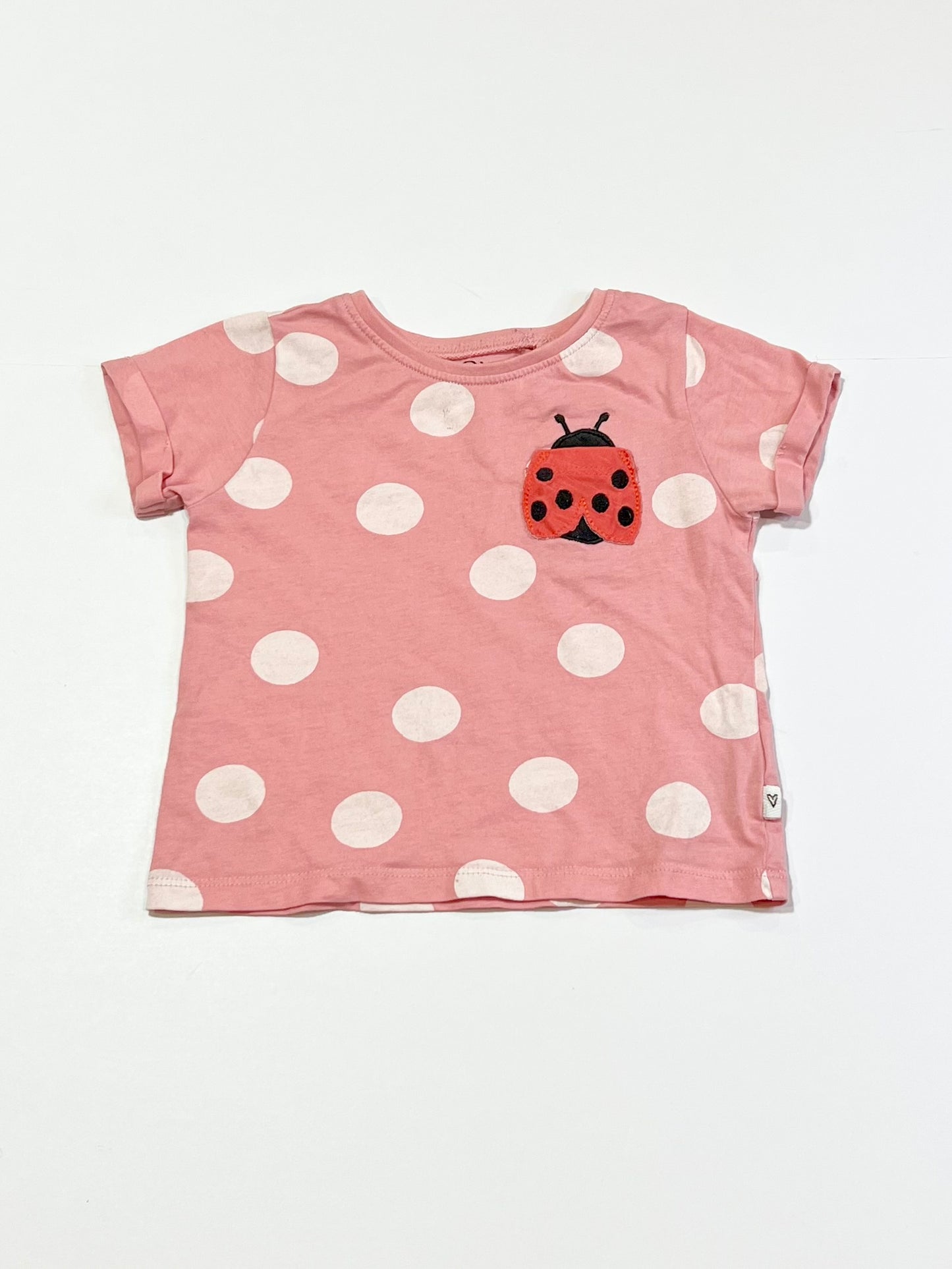 Spotty ladybug tee - Size 9-12 months