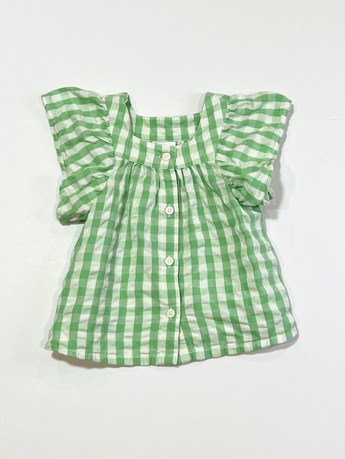 Gingham flutter top - Size 0