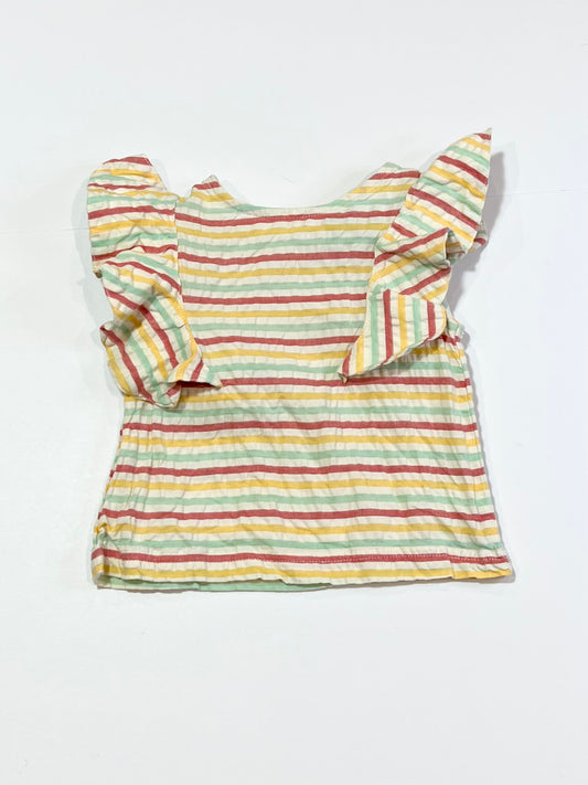 Striped flutter top - Size 6-9 months