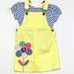 Yellow pinafore set - Size 9-12 months