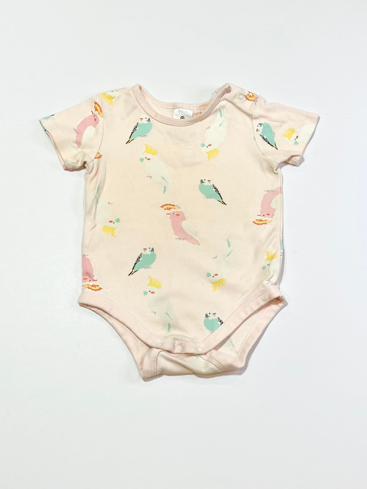 Pink birds bodysuit - Size 0