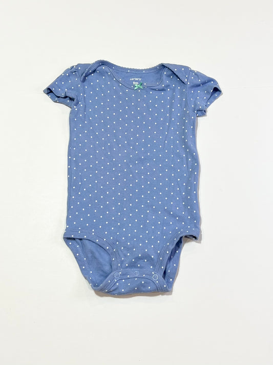 Blue spotty bodysuit - Size 6-9 months