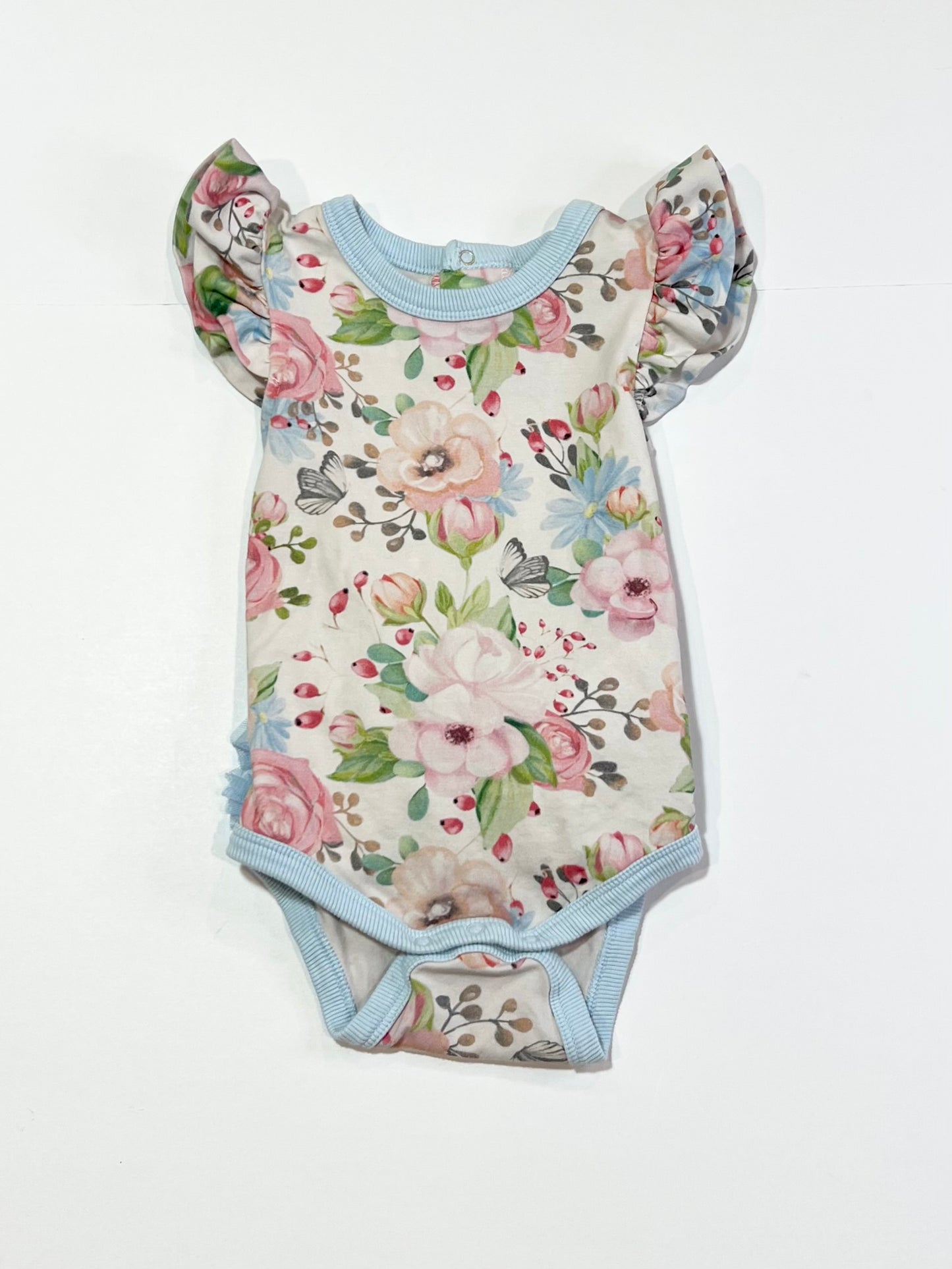 Floral ruffle bodysuit - Size 0