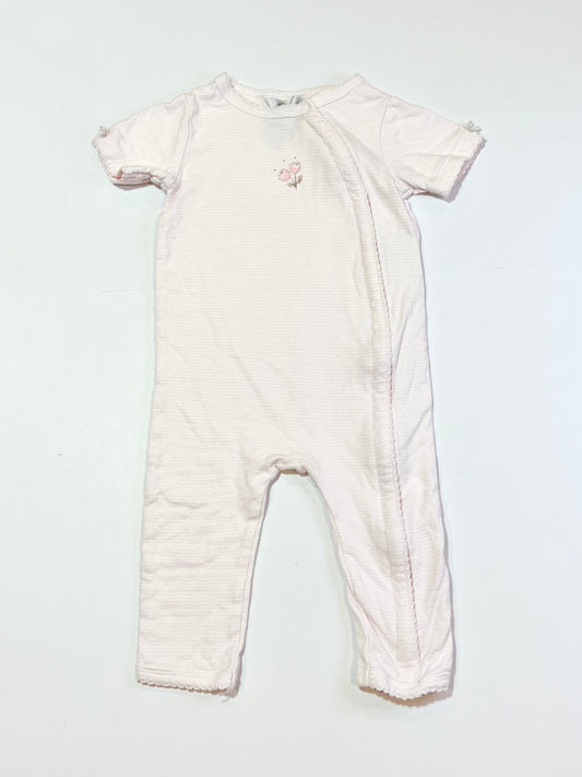 Striped pink onesie - Size 6-9 months