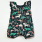 Grey animals romper - Size 6-9 months