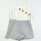 Striped button romper brand new - Size 9-12 months