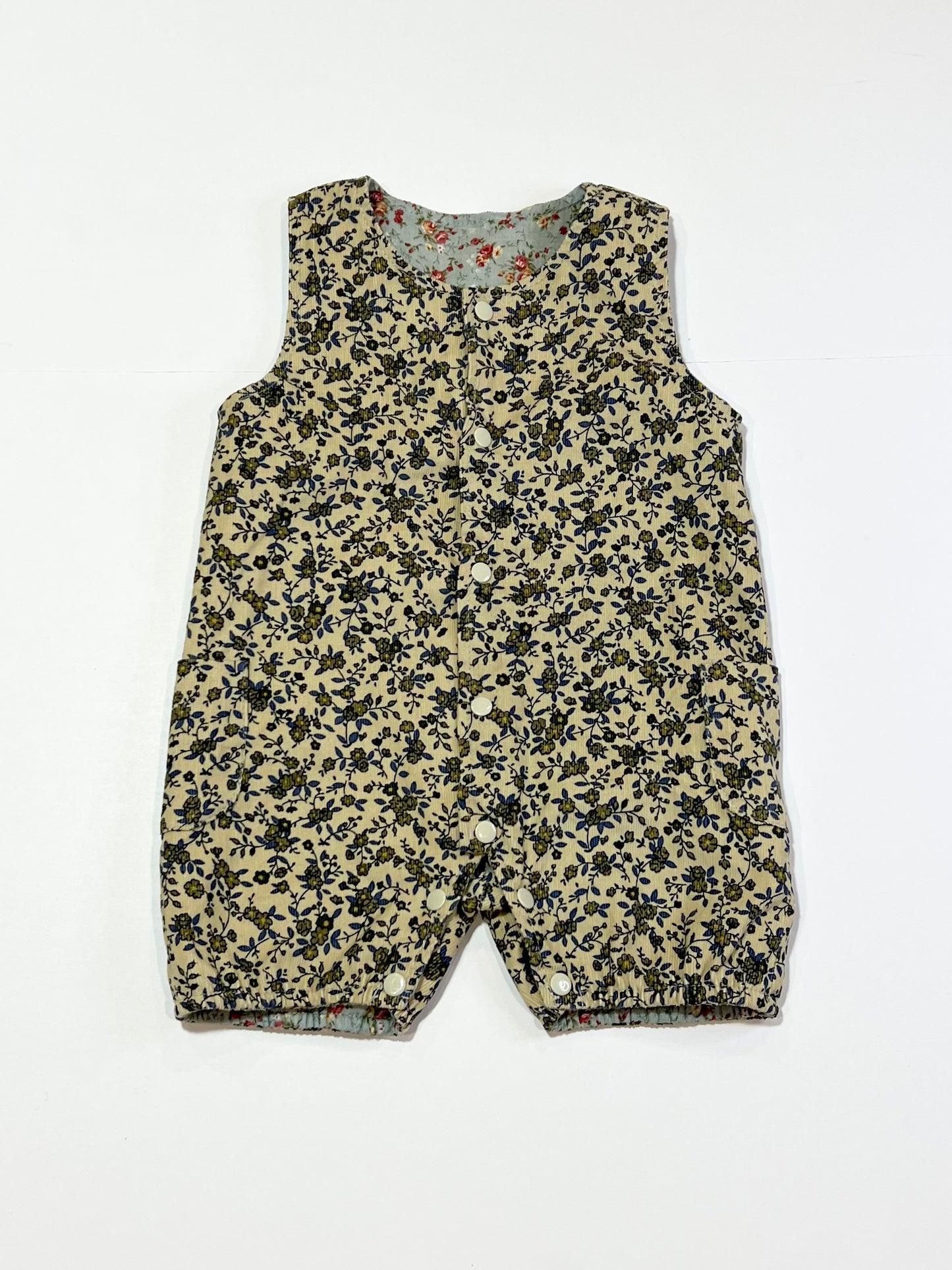 Corduroy reversible romper - Size 0