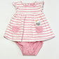 Striped sheep romper - Size 6-9 months