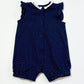 Navy spotty romper - Size 6-9